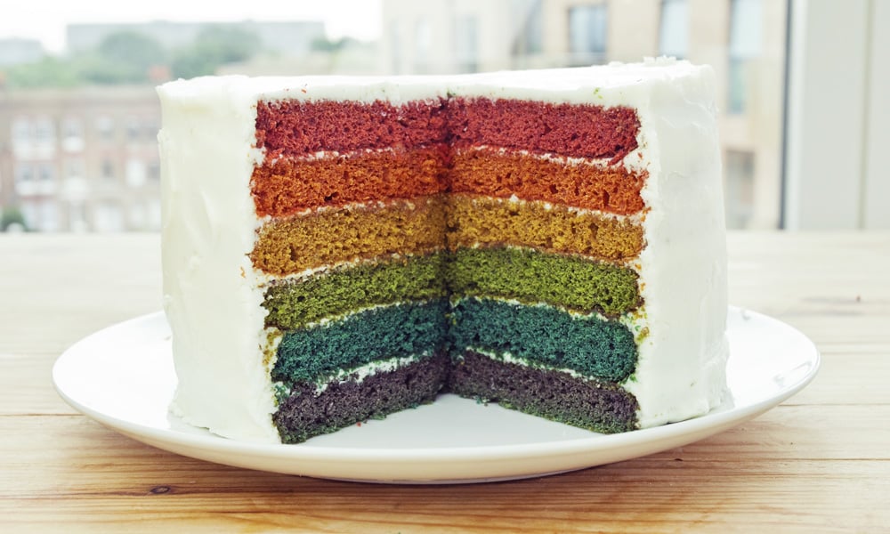 Gluten-Free Rainbow Cake #PRIDE - SO VEGAN